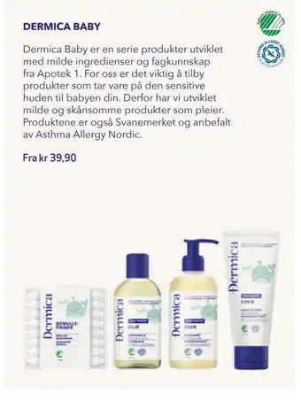 Apotek 1 Dermica baby tilbud
