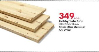 Byggmax Hobbyplate furu tilbud