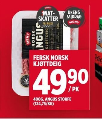 Meny FERSK NORSK KJØTTDEIG tilbud