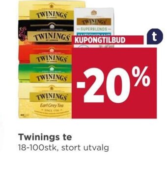 Meny Twinings te tilbud