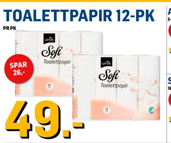 Price Lagerbutikk TOALETTPAPIR 12-PK tilbud