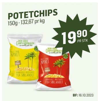 Holdbart Potetchips tilbud