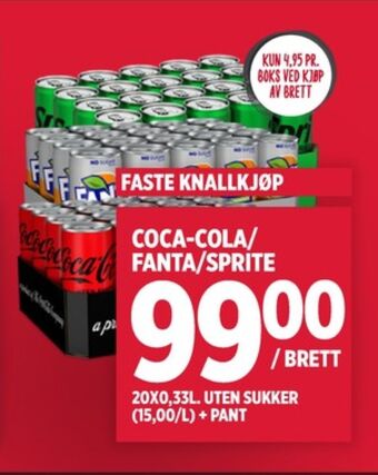 Meny Coca-cola brus tilbud