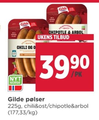 Meny Gilde grillpølser tilbud