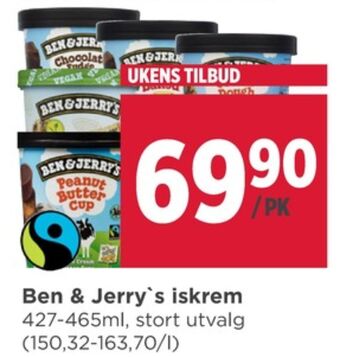 Meny Ben & jerrys is tilbud