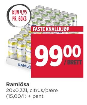 Meny Ramlösa mineralvann tilbud