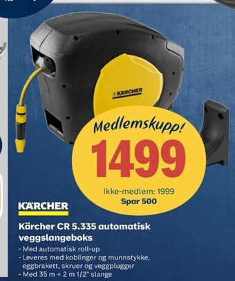 Coop Obs Kärcher CR 5.335 automatisk veggslangeboks tilbud