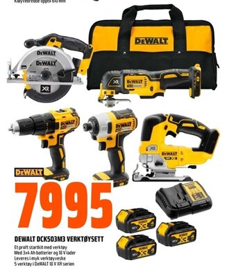 Coop Obs DEWALT DCK503M3 VERKTØYSETT tilbud