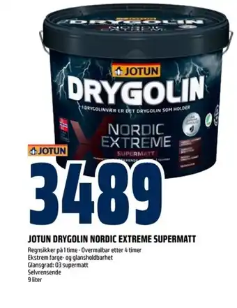 Coop Obs JOTUN DRYGOLIN NORDIC EXTREME SUPERMATT tilbud