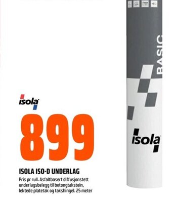 Coop Obs ISOLA ISO-D UNDERLAG tilbud