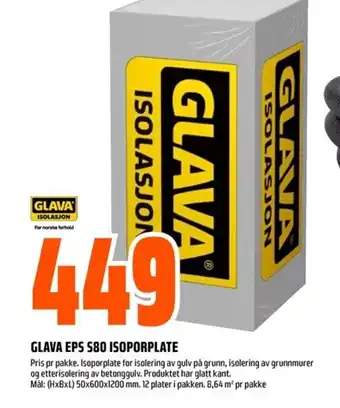 Coop Obs GLAVA EPS S80 ISOPORPLATE tilbud