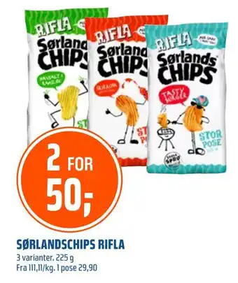 Coop Obs Sørlandschips rifla tilbud