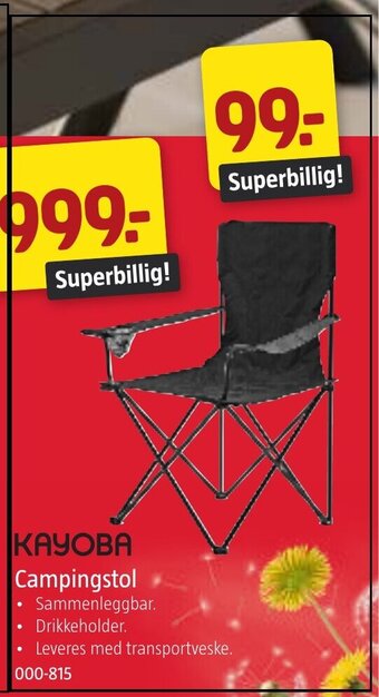 Jula Campingstol tilbud