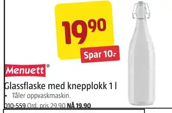 Jula Glassflaske med knepplokk 11 tilbud