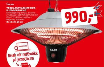jem & fix Terrassevarmer med kjedeoppheng tilbud