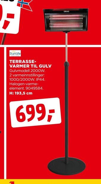 jem & fix Terrassevarmer til gulv tilbud