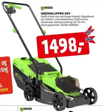 jem & fix Gressklipper 20v tilbud