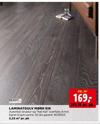 jem & fix Laminatgulv mørk eik tilbud