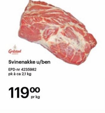 Storcash Svinenakke u/ben tilbud