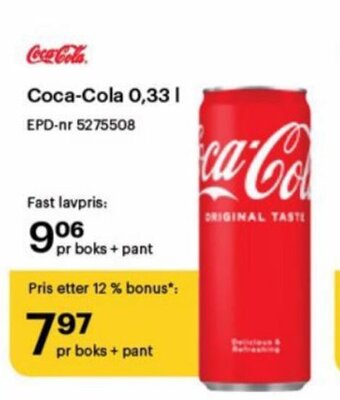 Storcash Coca-Cola 0,33 l tilbud
