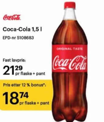 Storcash Coca-Cola 1,5 I tilbud
