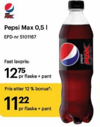 Storcash Pepsi Max 0,5 l tilbud