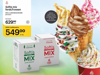 Storcash Softis mix fersk/frossen tilbud