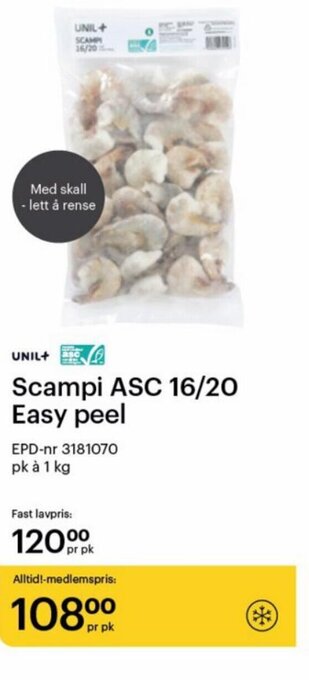 Storcash Scampi ASC 16/20 Easy peel tilbud