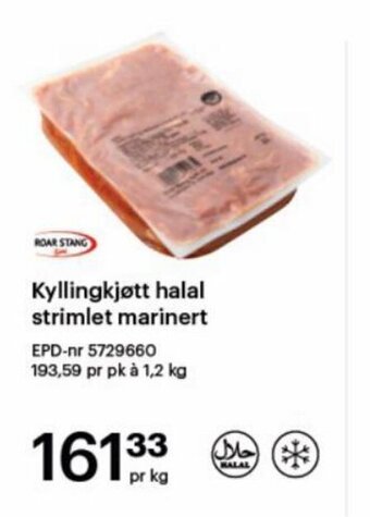 Storcash Kyllingkjøtt halal strimlet marinert tilbud