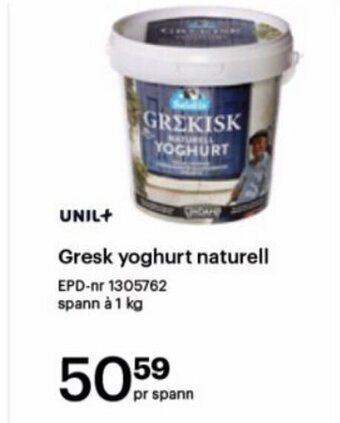 Storcash Gresk yoghurt naturell tilbud