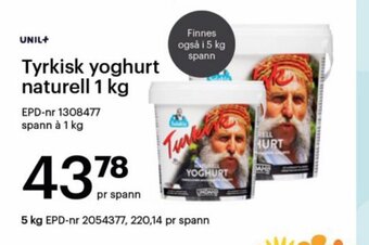 Storcash Tyrkisk yoghurt naturell 1 kg tilbud