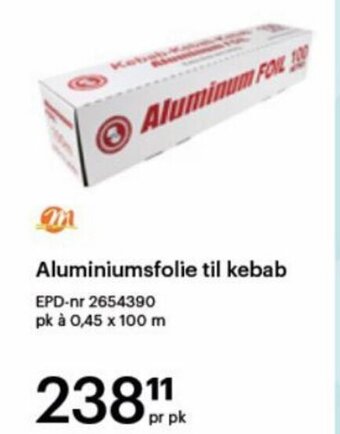 Storcash Aluminiumsfolie til kebab tilbud