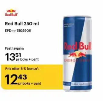 Storcash Red Bull 250 ml tilbud