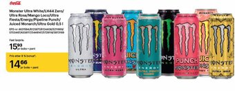 Storcash Monster Ultra White/LH44 Zero/ Ultra Rosa/Mango Loco/Ultra Fiesta/Energy/Pipeline Punch/ Juiced Monarch/Ultra Gold 0,5 l tilbud