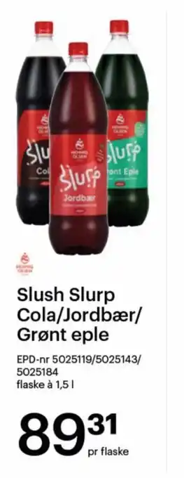 Storcash Slush Slurp Cola/Jordbær/ Grønt eple tilbud