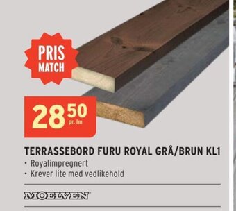 Montér TERRASSEBORD FURU ROYAL GRÅ/BRUN KL1 tilbud