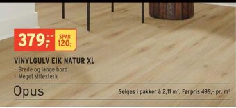 Montér VINYLGULV EIK NATUR XL tilbud