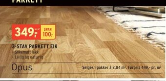 Montér 3-STAV PARKETT EIK tilbud