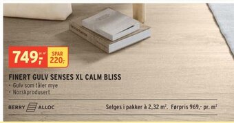 Montér FINERT GULV SENSES XL CALM BLISS tilbud