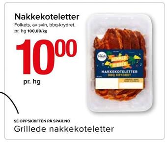 Spar Nakkekoteletter tilbud