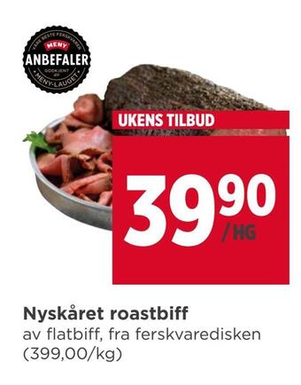 Meny Nyskåret roastbiff tilbud