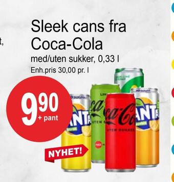 Joker Sleek cans fra coca-cola tilbud