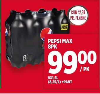 Meny Pepsi max 8pk tilbud
