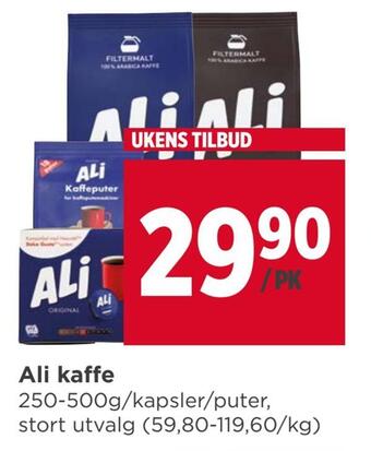 Meny Ali kaffe tilbud