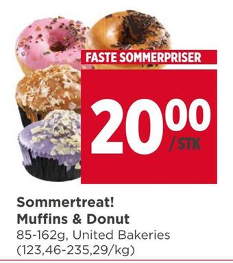 Meny Sommertreat! muffins & donut tilbud