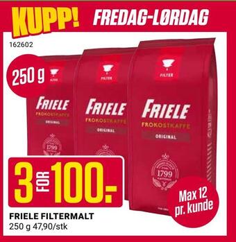 Europris Friele filtermalt tilbud