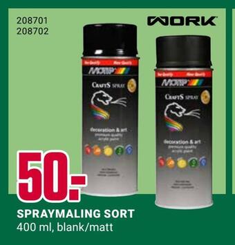 Europris Spraymaling sort tilbud