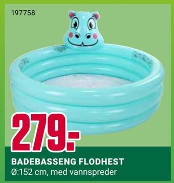 Europris Badebasseng flodhest tilbud