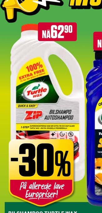 Europris Bilshampoo turtle wax tilbud