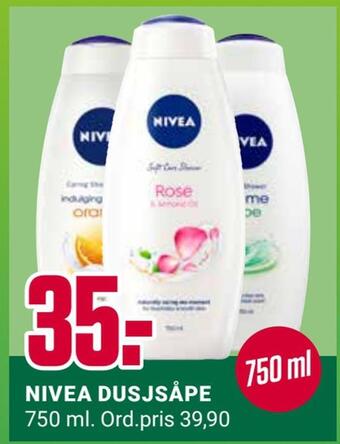 Europris Nivea dusjsåpe tilbud